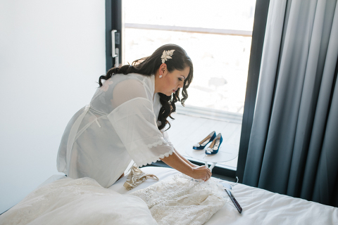 bride getting ready at the william vale hotel