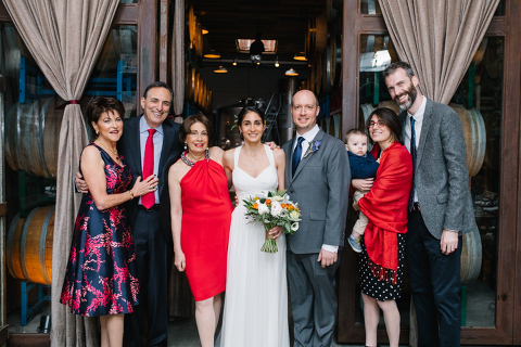 Brooklyn Winery Wedding Family Portrait